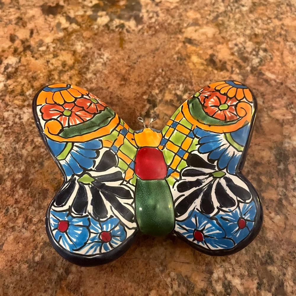 Colorful Ceramic Butterfly Decor